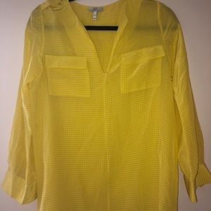 Yellow silk joie top